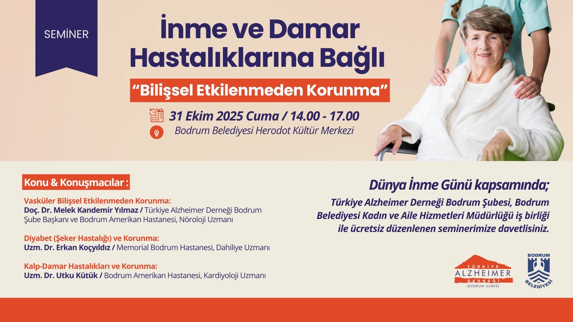 Bodrum Belediyesi ve Türkiye Alzheimer Derneği’nden “İnme ve Bilişsel Korunma” Semineri