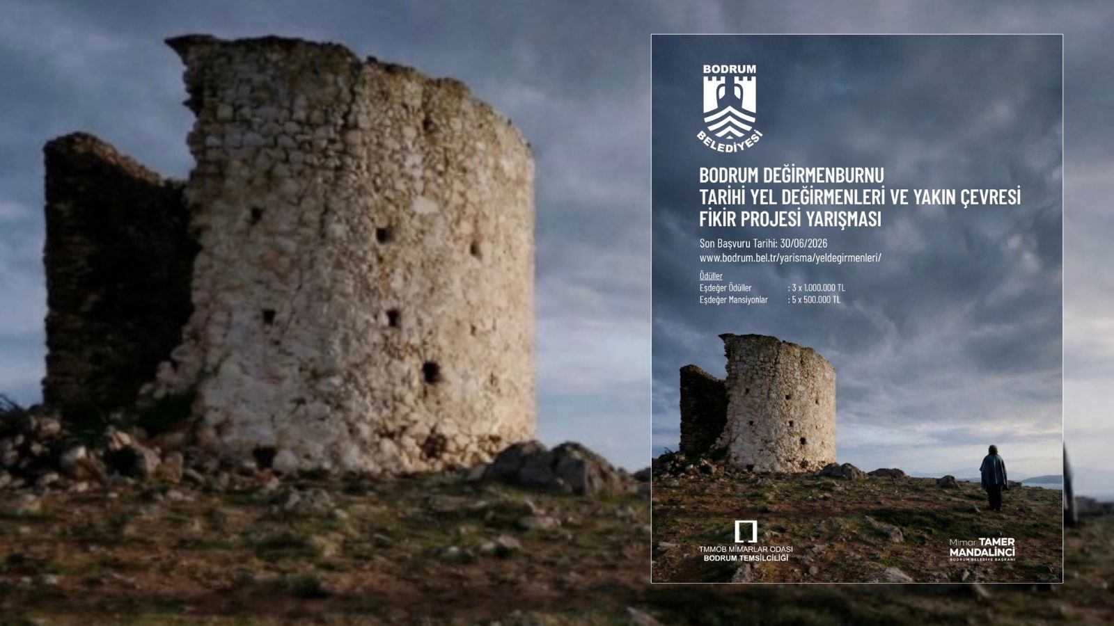Bodrum’un Tarihi Yel Değirmenleri İçin Fikir Projesi Yarışması Başladı